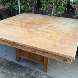 Square Wood Table
