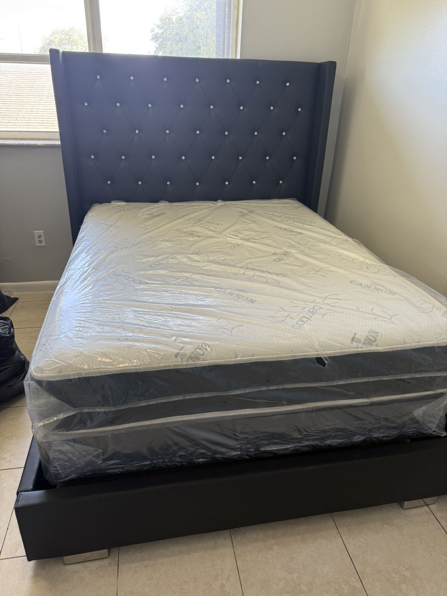 Queen Size Bed Frame With Mattress And  All New Furniture And Free Delivery 