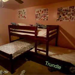 Triple Bunk Bed with Trundle