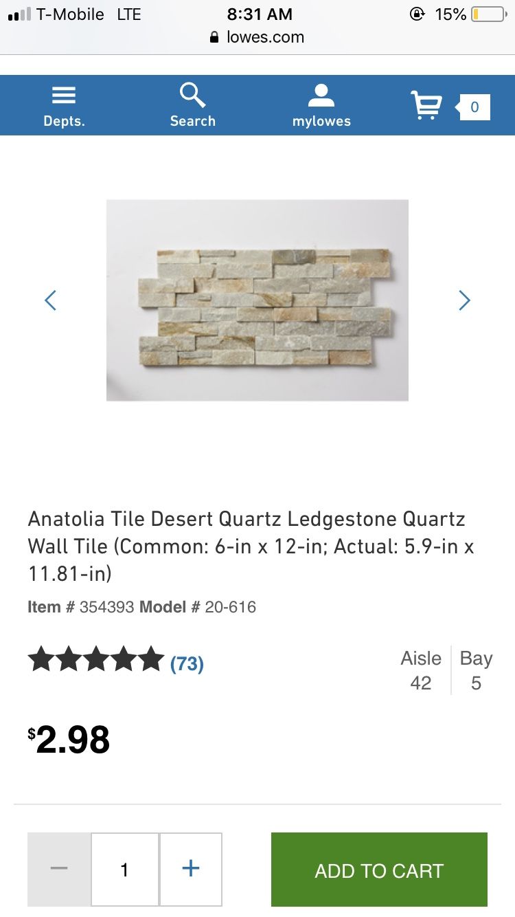 Desert quartz ledgestone