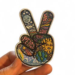 Peace Sign Iron on Patch