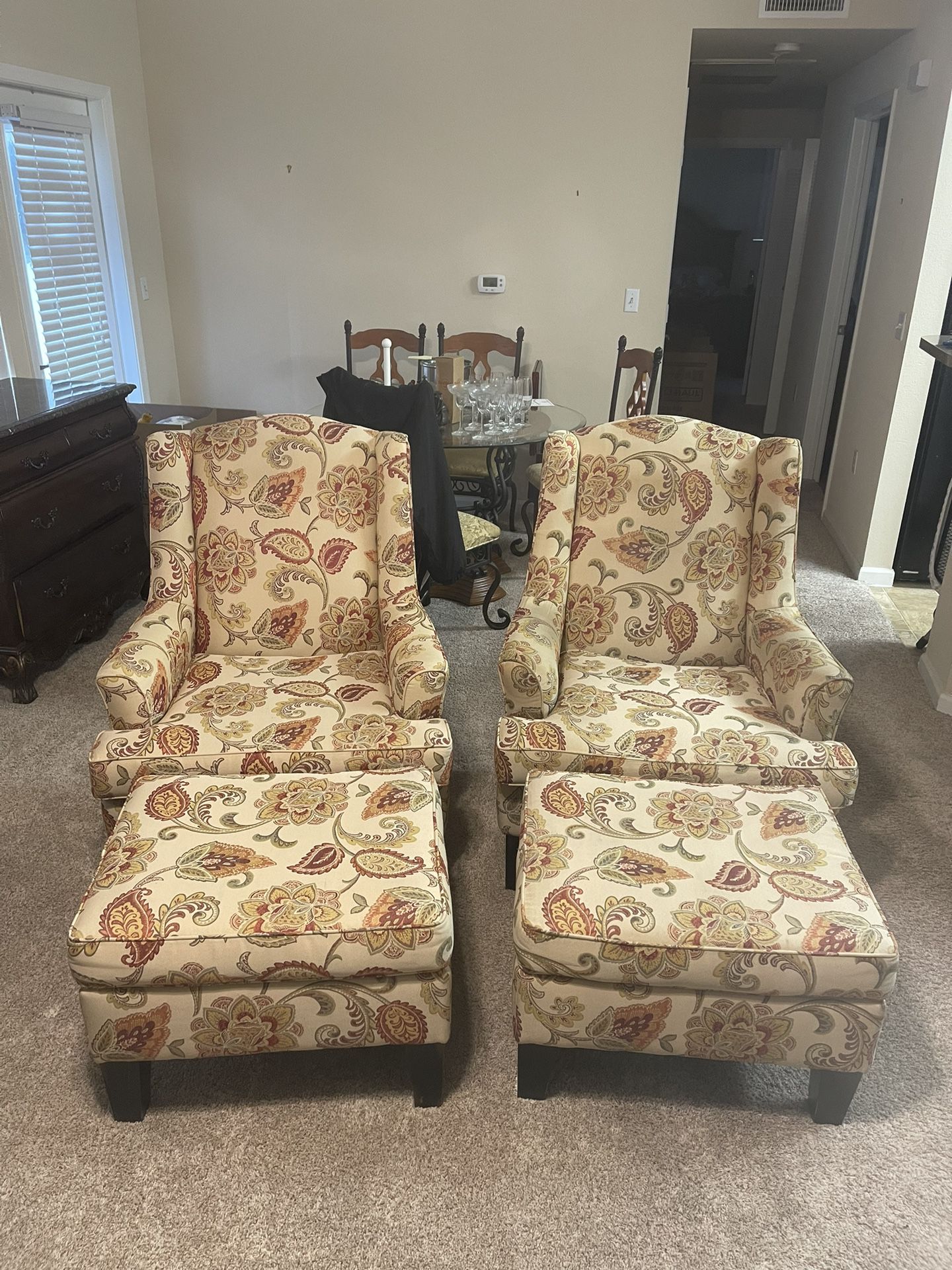 Matching Lounge Chairs (with Ottomans)