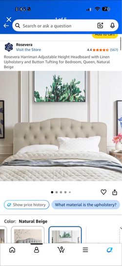 Beige Queen size head board