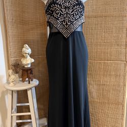 Vintage BariJay: Strapless Sequin Detailed Long Dress