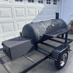 Barbecue smoker trailer grill