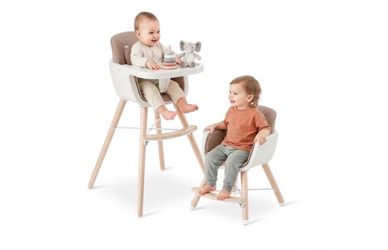Convertible Baby High Chair & Toddler Seat – Modern Wood Highchair