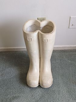 Rain Boot Shaped Ceramic Planter or Umbrella stand