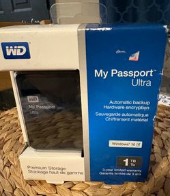 WD 1TB My Passport Ultra HDD WDBGPU0010BBK-NESN USB 3.0 Portable Black