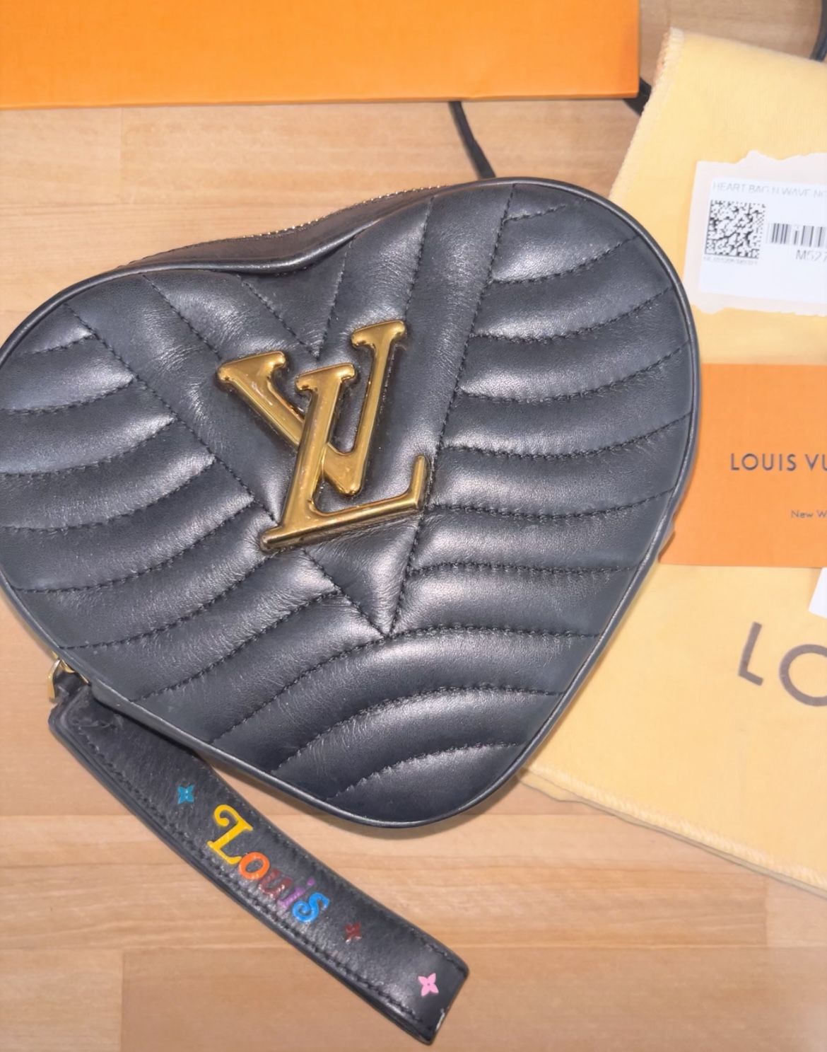 Louis Vuitton New Wave Black Leather Heart Crossbody or Wristlet - A World  Of Goods For You, LLC