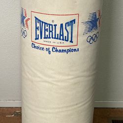 Vintage Everlast 1984 Olympics Heavy Punching Bag 80s Los Angeles
