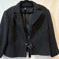 Vintage Context Black Tweed Women's Blazer