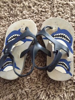 Baby Gap Infant size 5 shark sandals. (290-hwy 6 area)