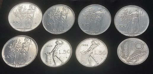 1950s-70s Italy Coin Starter Collection Ft. The Immortal "Vulcan & Goddess Minerva"