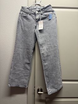 Brand New Low Rise Wide Leg Grey Jeans for sale