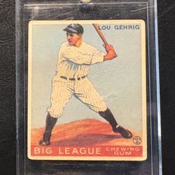 Lou Gehrig Goudey High End Aged Reprint