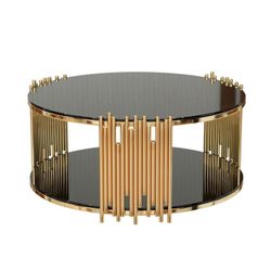 Must go now! $300 original price 36" Round Glass Coffee Table Modern Luxury Center Living Room