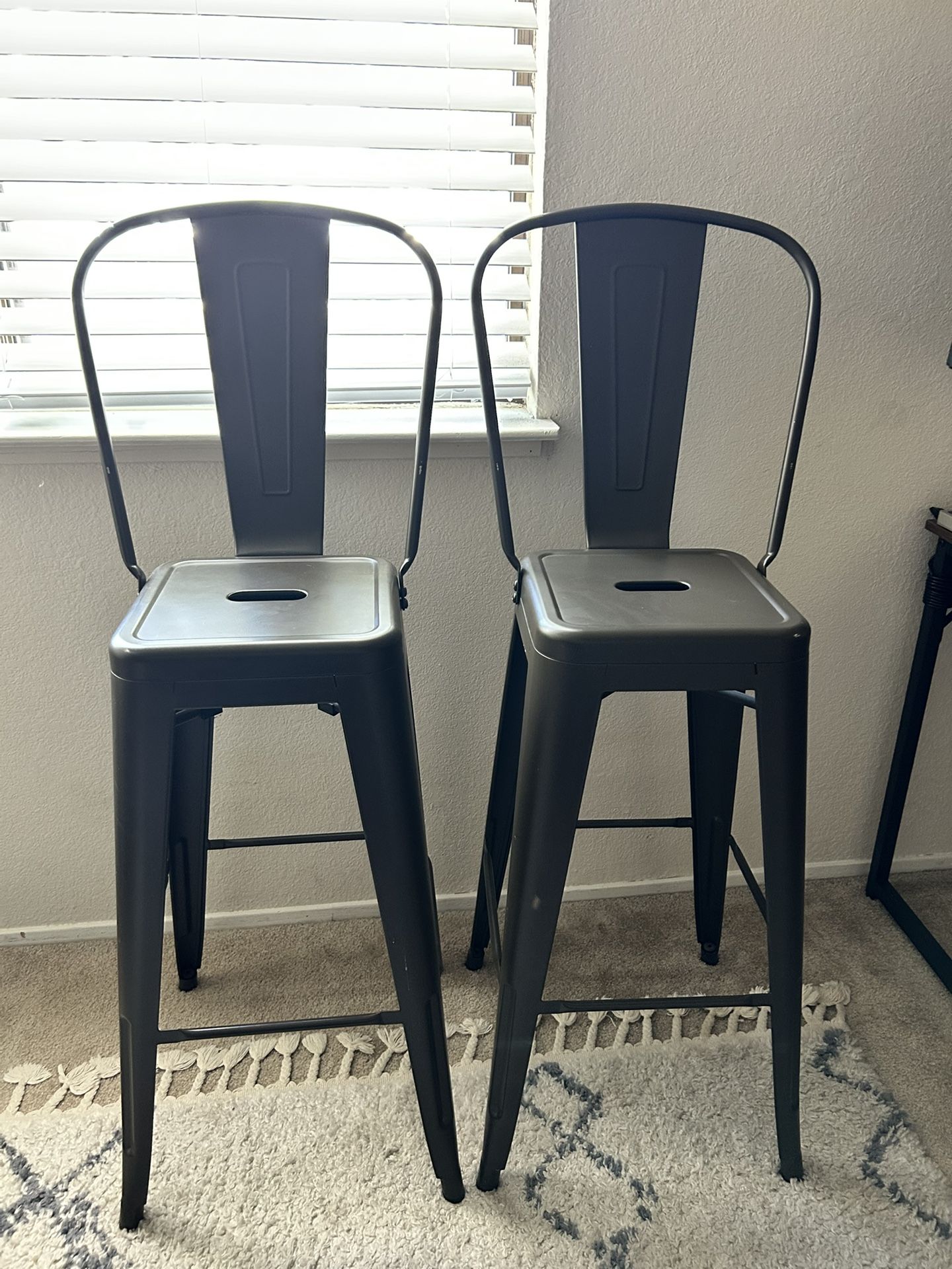 Metal Bar Stools (set of 2)