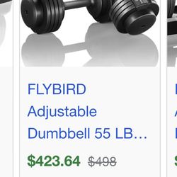 Adjustable Dumbbell 55 LBS