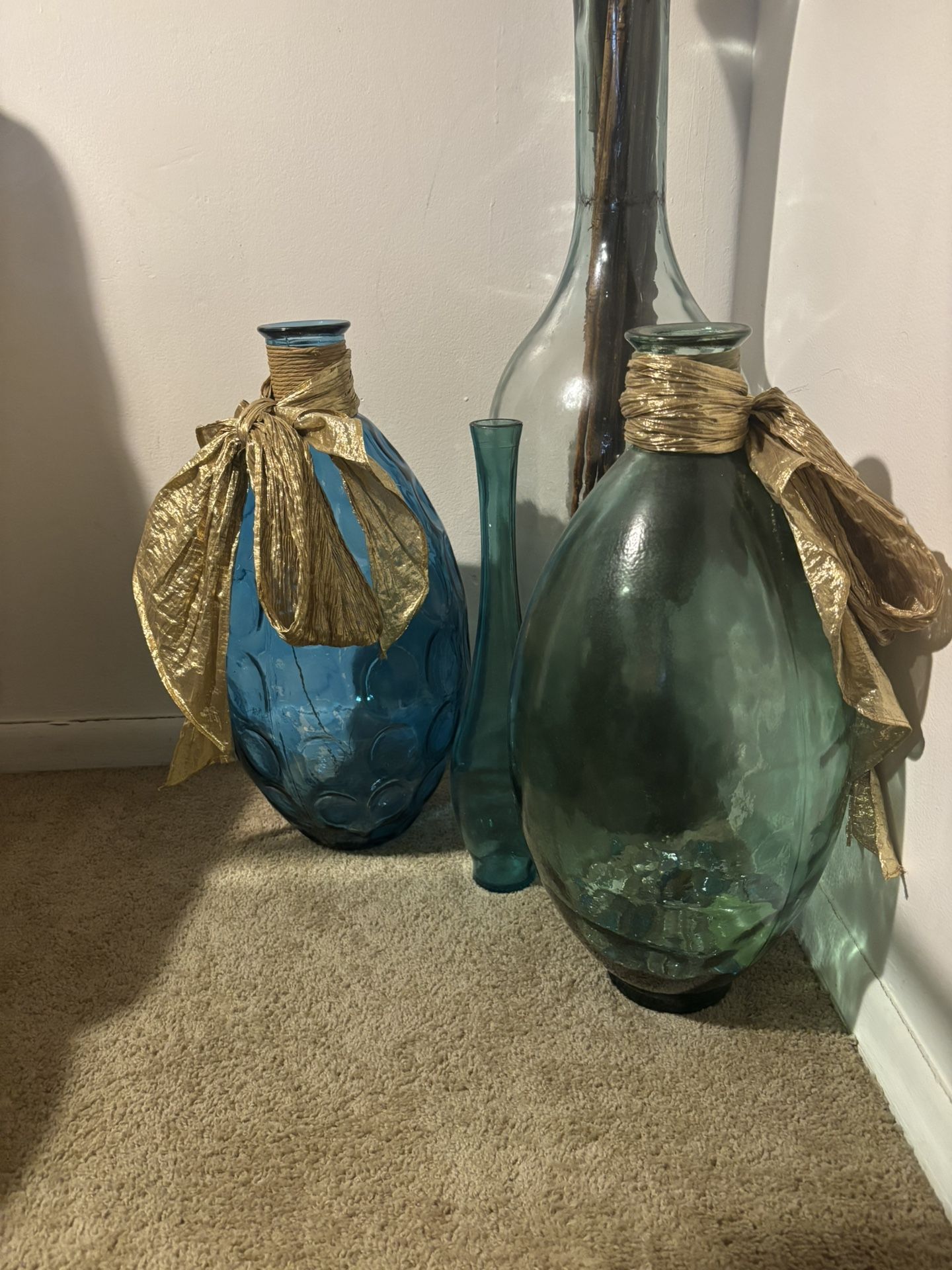 Set of Decorative Glass Vases