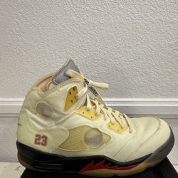 Off White Jordan 5 (sail, 10.5)
