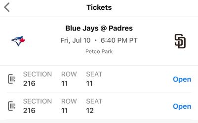 Padres tickets