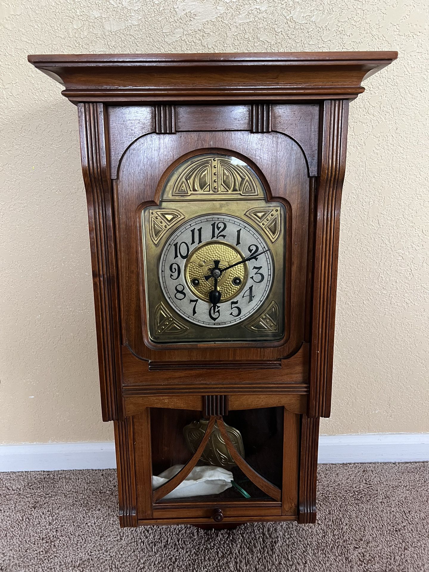Vintage wall clock Gustav Becker - dom gong