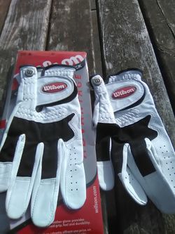 Two (2) Wilson Cabretta Small Right hand Golf Glove (for left handed player)
