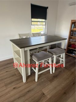 Counter height dining table set