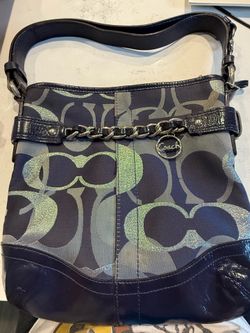 NAVY / SILVER PATENT COACH