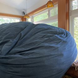 6 Foot Beanbag In Denim Fabric 