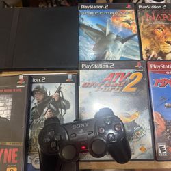 PS2 SLIM BUNDLE PLAYSTATION 2 TESTED AND WORKING 
