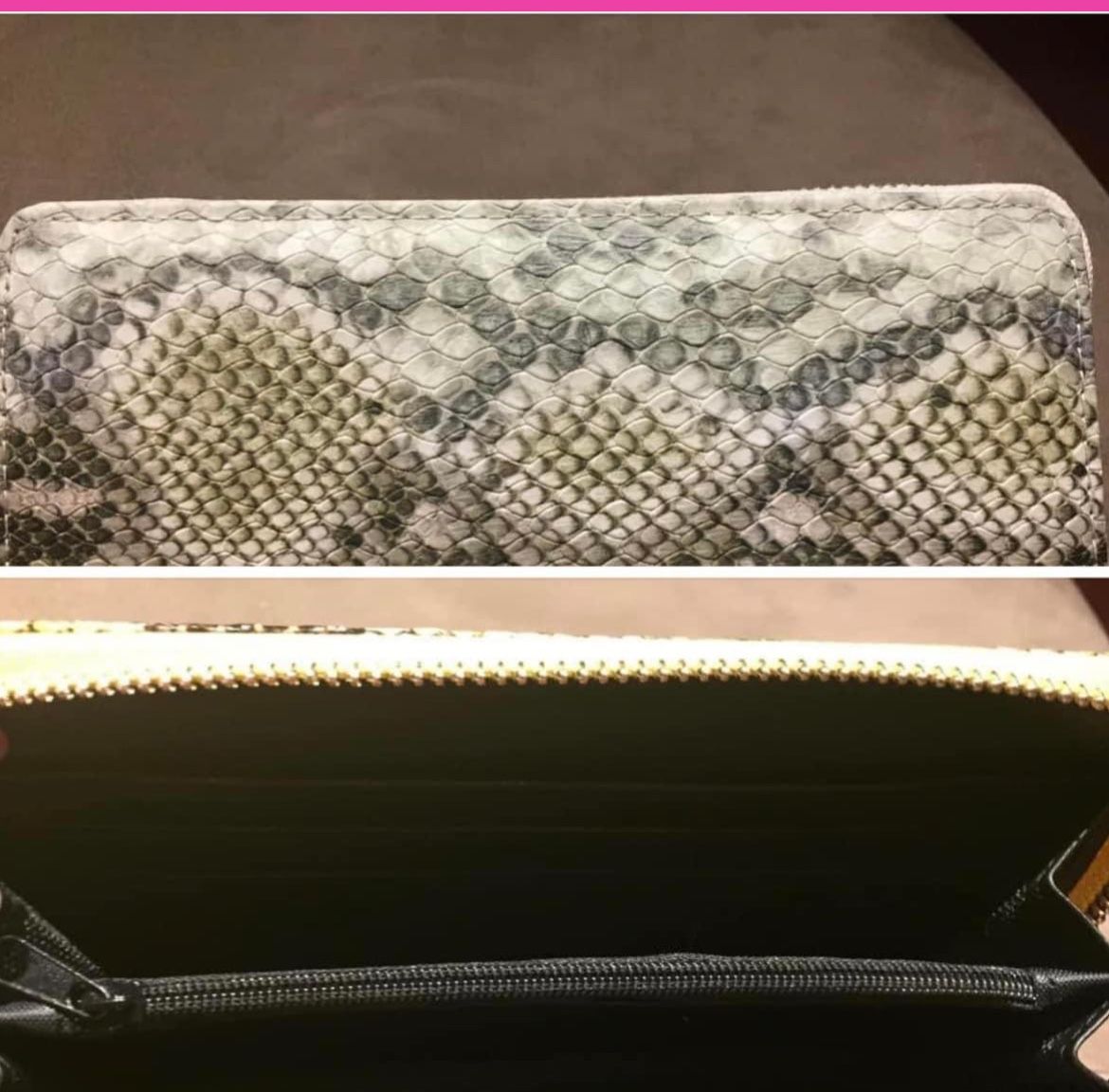 Snake Print Wallet, New