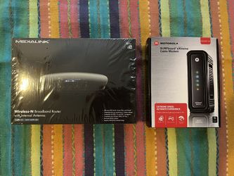 Motorola Modem And Medialink Router