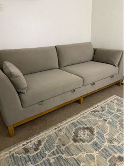 Thomasville Mokena Fabric Stationary Sofa with Storage