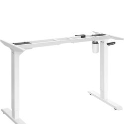New in box SONGMICS Table Frame, Freely Height-Adjustable, Desk Frame, Electric Desk, Table Stand with Motor, Length Adjustable, Steel, White LSD010W0