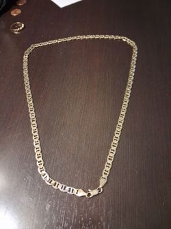 14 k Gold Mariner Link Chain Necklace