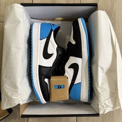 Air Jordan 1 Low OG Black Dark Powder Blue Size 9.5 Men’s 