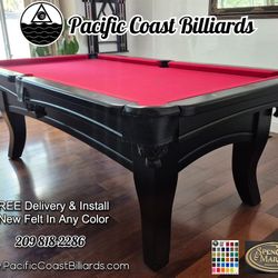 7ft Spencer Marston Pool Table (FREE Delivery & Install + New Felt Any Color)