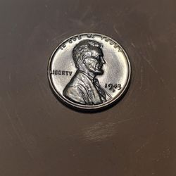 1943 Steel Wheat Penny - Double stamped