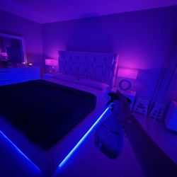 King Bed Set Glossy White (El Dorado)