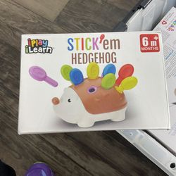 I Play I Learn Toy Stick Em Hedgehog 6 Mo + Learn Numbers And Colors New