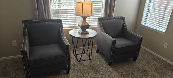 Beautiful, stylish like new beaded accent chairs