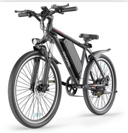 Adult Electric Bicycles, 350W 26" Electric Mountain Bicycle, 48V Battery, 22Mph Electric Mountain Bike, Adjustable 7 Speed E-Bikes for Adults UL2849