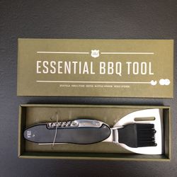 Essential BBQ Tool Spatula Grill Fork Brush Bottle Opener Wine Opener 