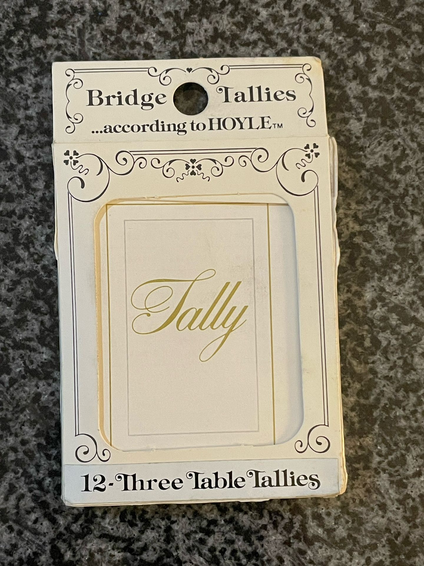 Bridge tallies according to Hoyle