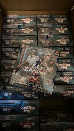 2025 Topps Chrome Football Mega Box NFL - quantity available