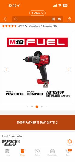 M18 FUEL 18V 1/2 in. Hammer Drill/Driver
