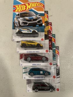 2022 Hot Wheels Honda Civic Anniversary Set Of 5 - EF + EG + SI + NEW Type R