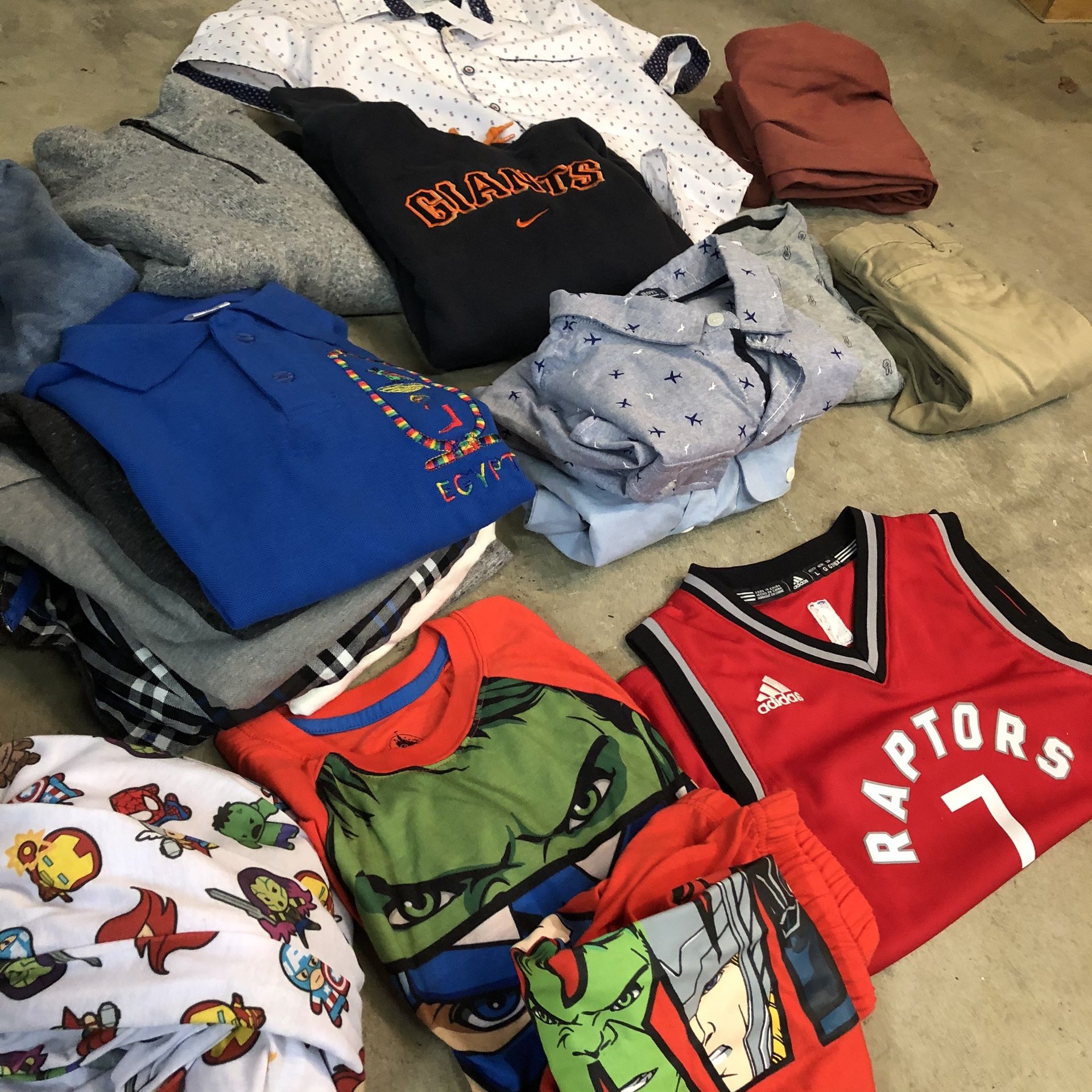 Boys Clothes Lot - Adidas Nike Marvel Gap Old Navy - Shirts Sweaters Pants - Great Condition 6t 7t 8t