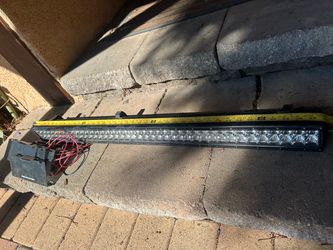 Ridged E series40”  light bar double row, 4 smoke grey covers.